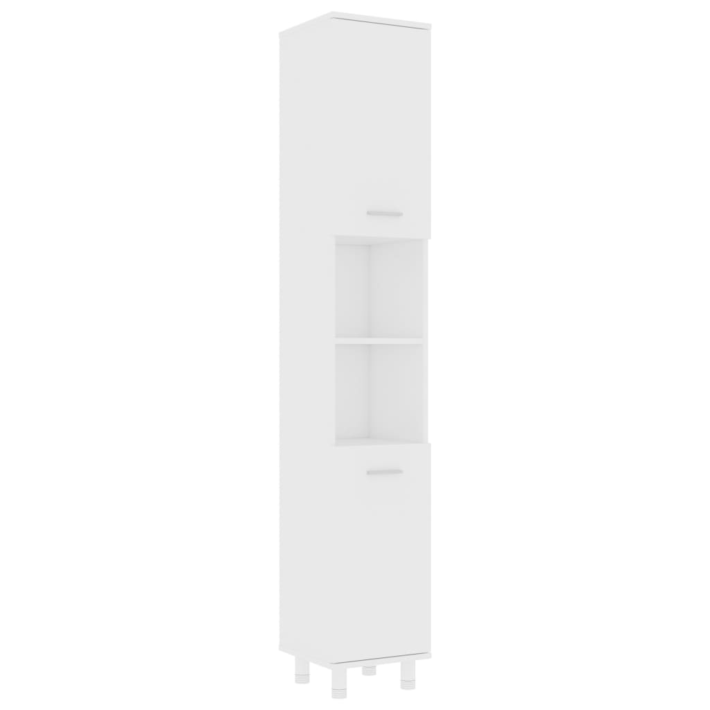 Baderomsskap hvit 30x30x179 cm konstruert tre