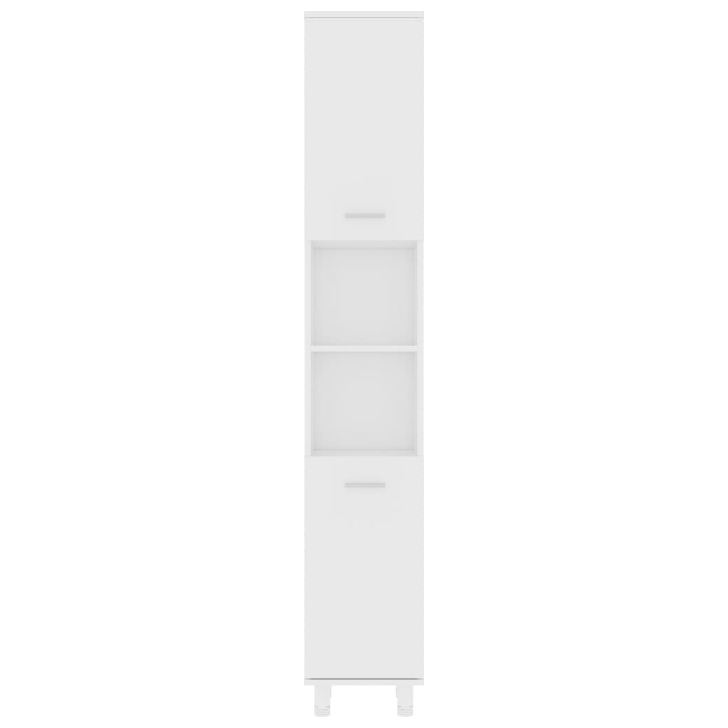 Baderomsskap hvit 30x30x179 cm konstruert tre