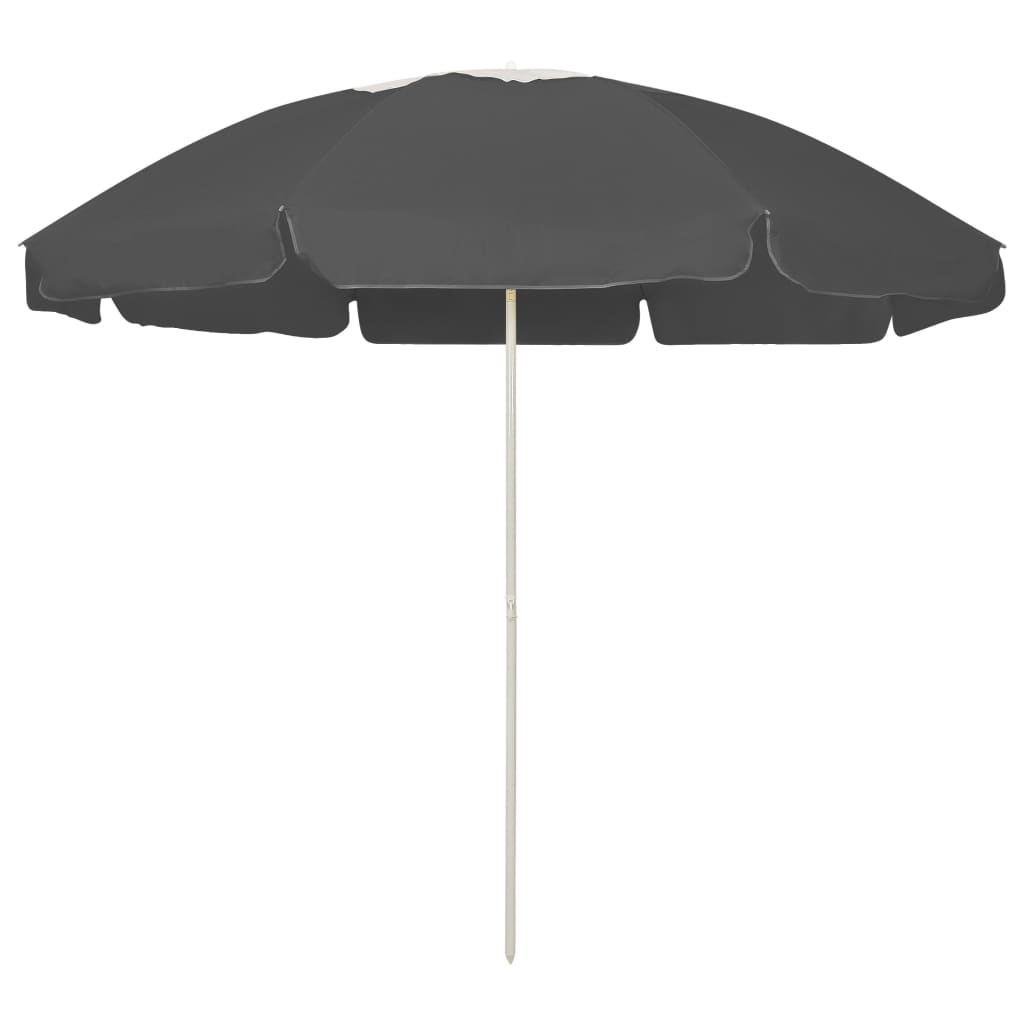 Strandparasoll antrasitt 240 cm