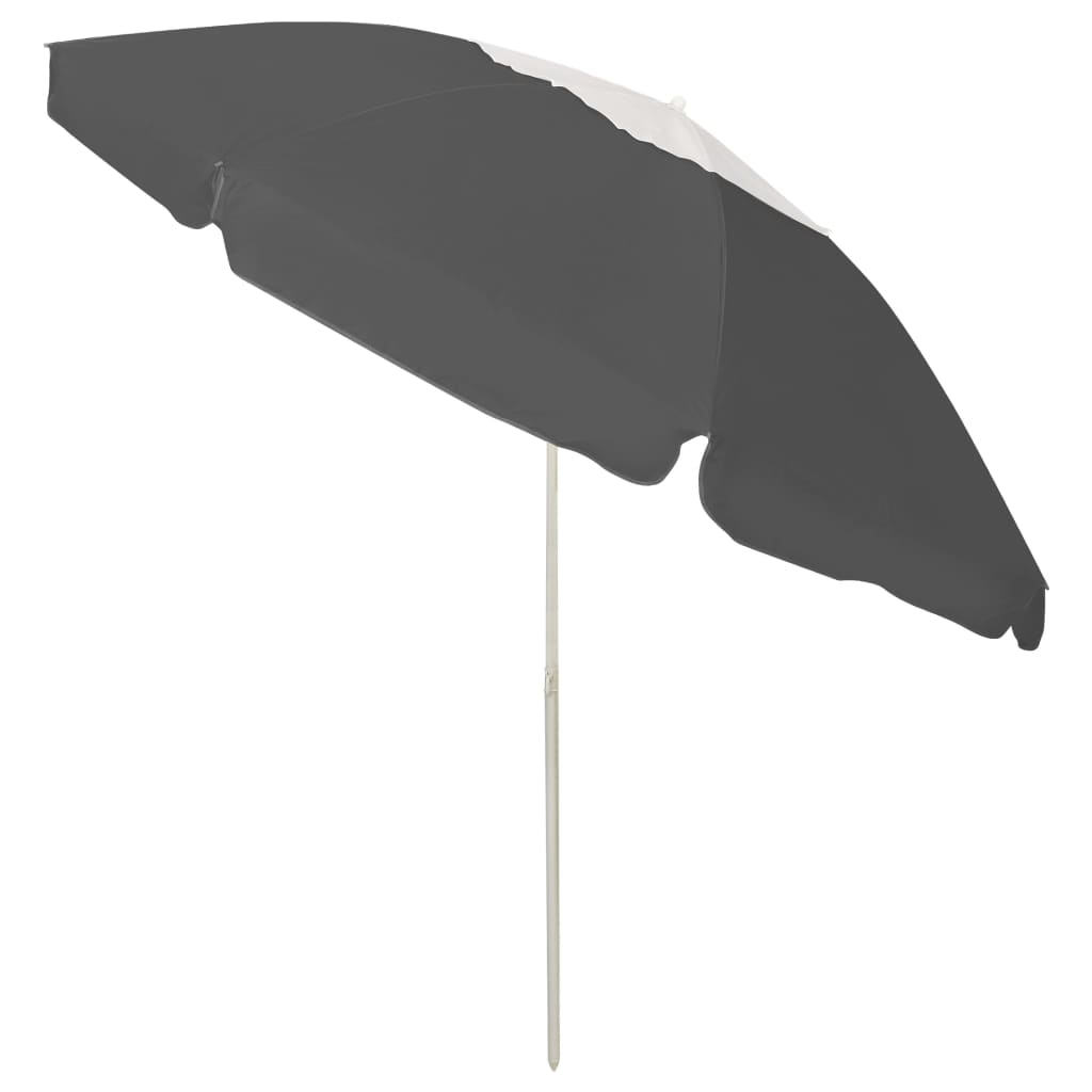 Strandparasoll antrasitt 240 cm