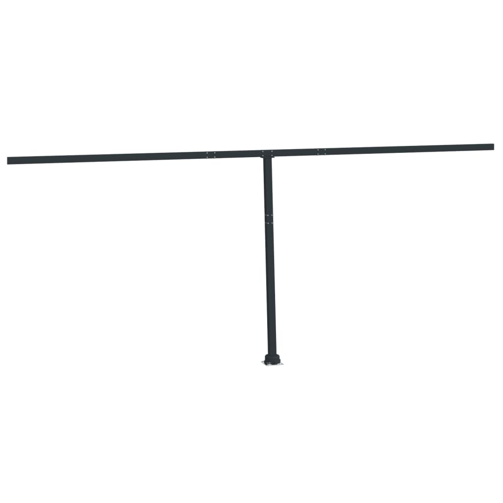 Markisestolpesett antrasitt 600x245 cm jern