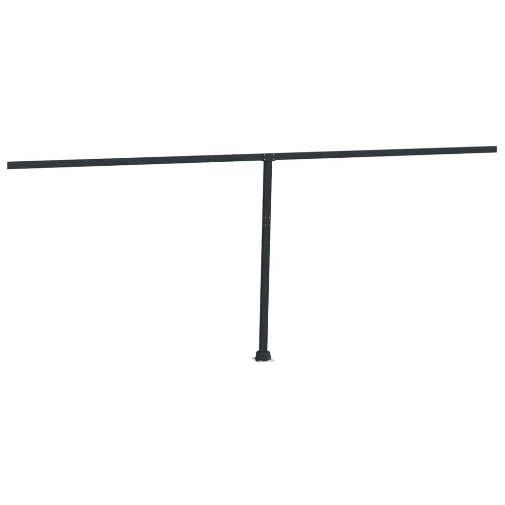 Markisestolpesett antrasitt 600x245 cm jern