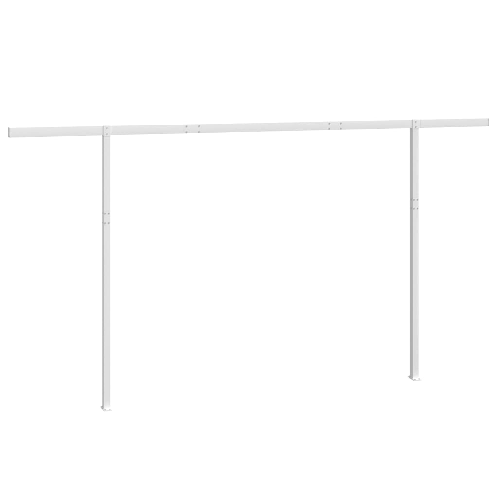Markisestolpesett hvit 450x245 cm jern