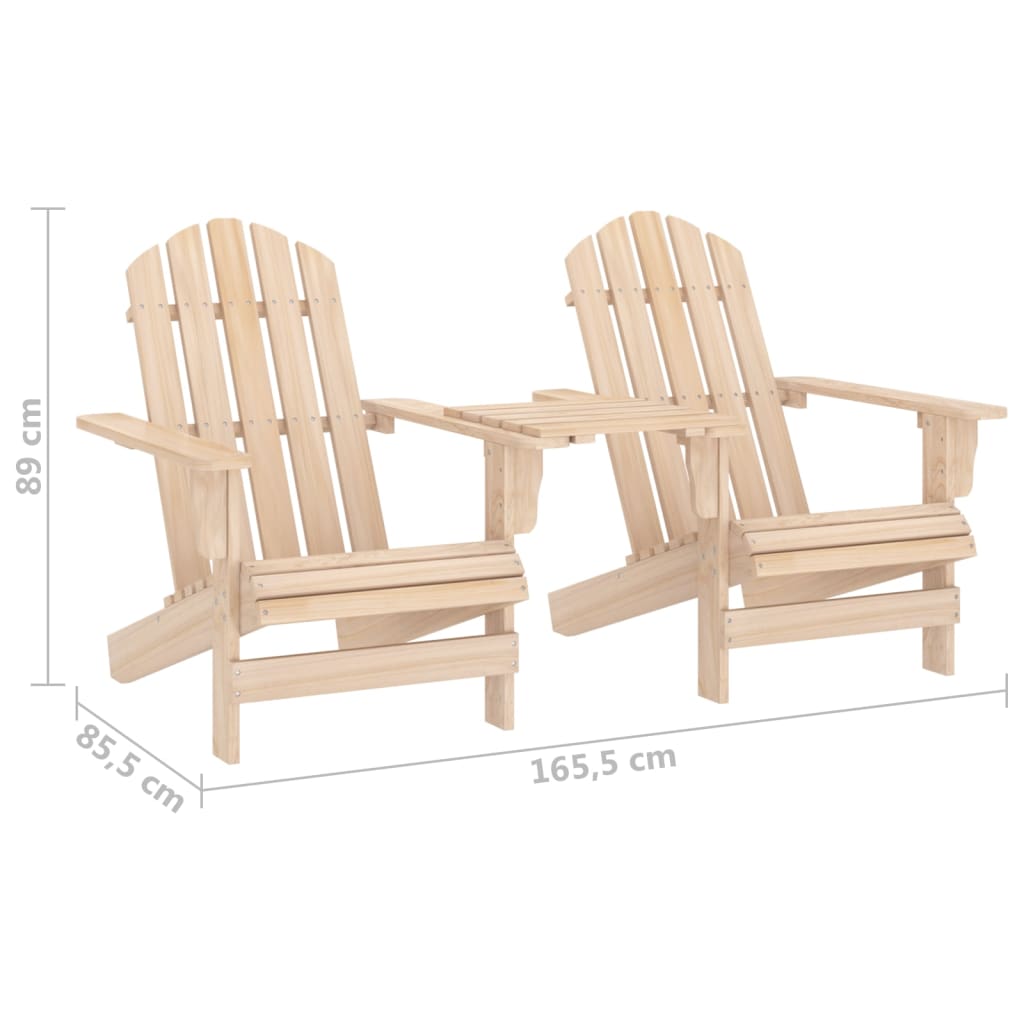 Adirondack hagestoler med tebord heltre gran