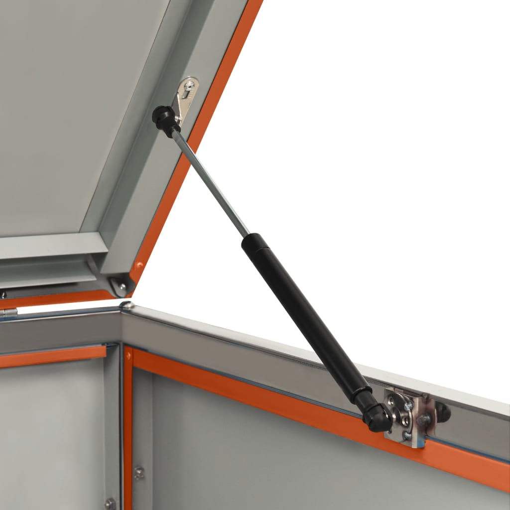 Søppeldunkskur dobbelt 138x77,5x112,5 cm rustfritt stål