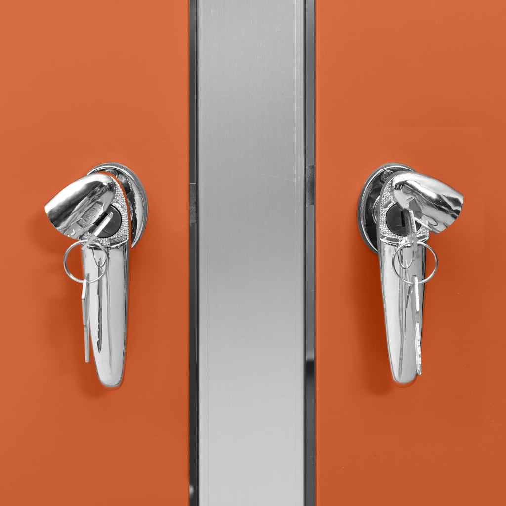 Søppeldunkskur firedobbelt 276,5x77,5x112,5 cm rustfritt stål