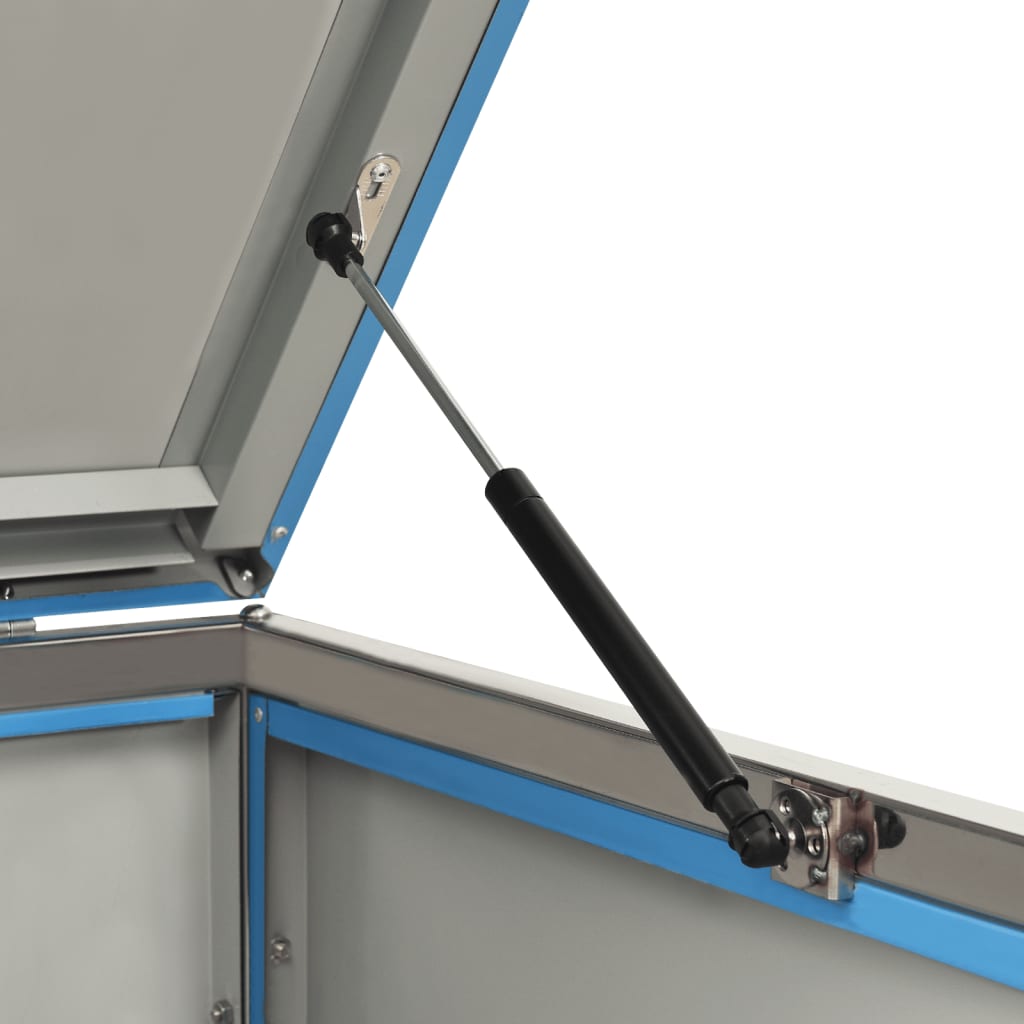 Søppeldunkskur trippelt 207x77,5x112,5 cm rustfritt stål