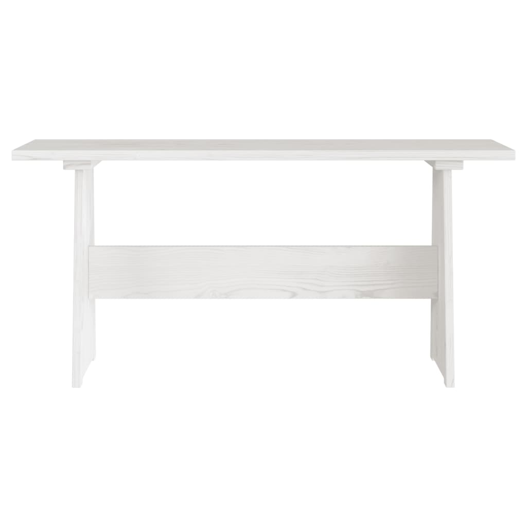 Spisebord med benk REINE hvit heltre furu