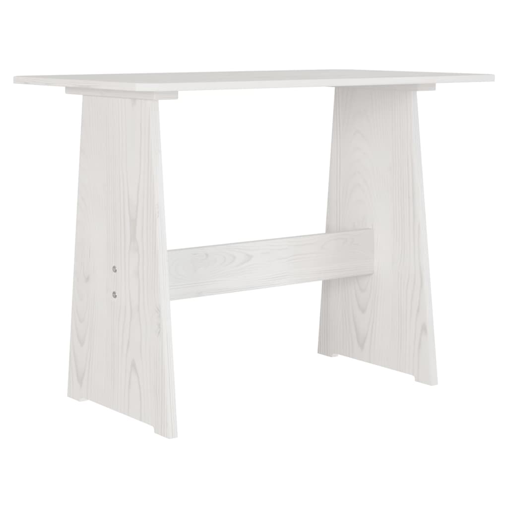 Spisebord med benk REINE hvit heltre furu