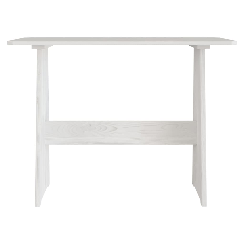 Spisebord med benk REINE hvit heltre furu