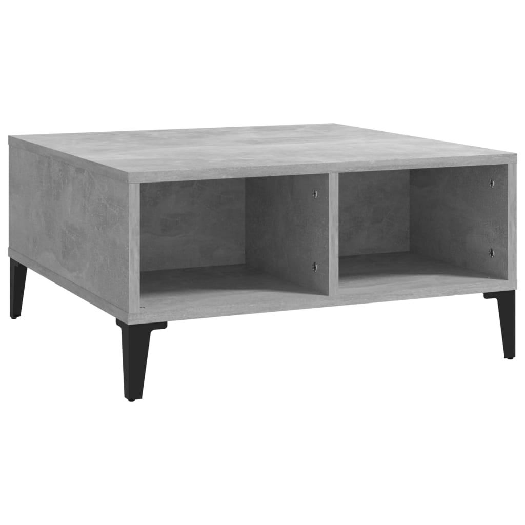 Salongbord betonggrå 60x60x30 cm konstruert tre