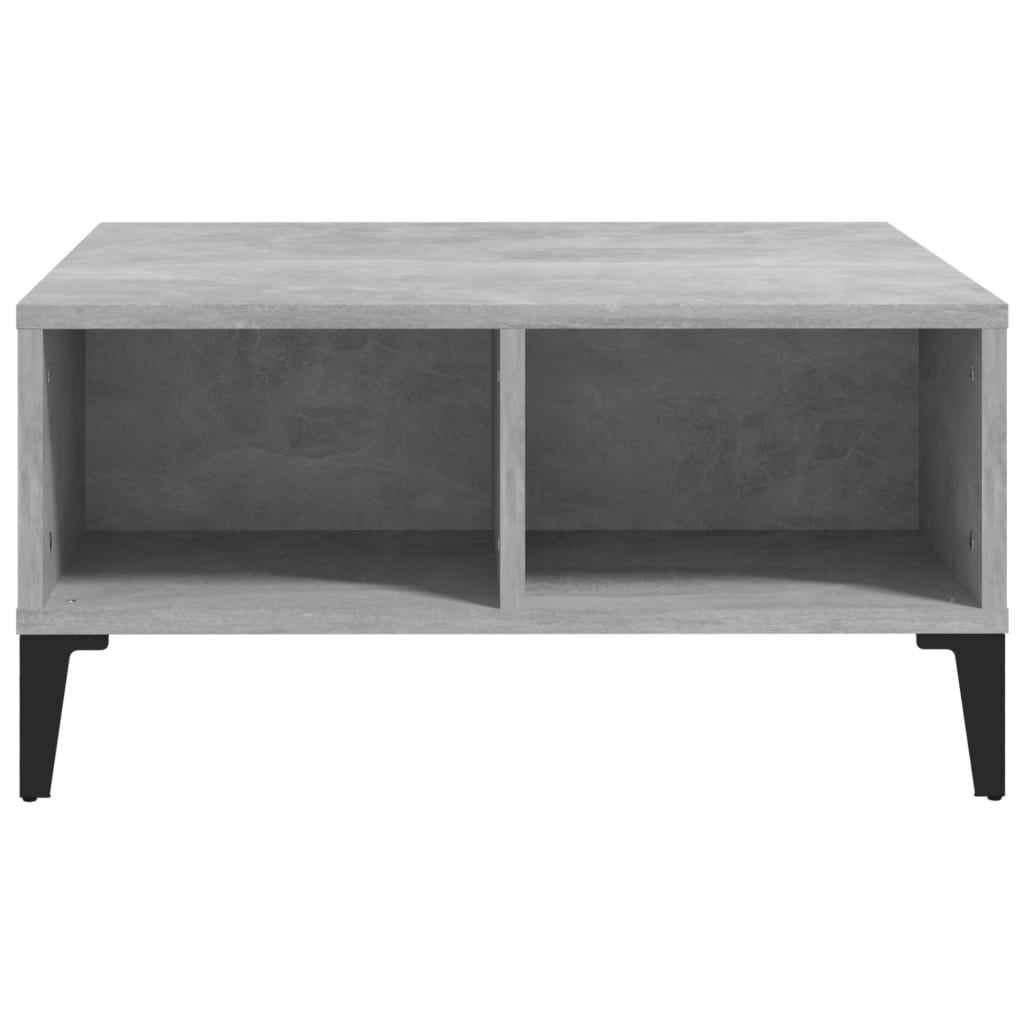 Salongbord betonggrå 60x60x30 cm konstruert tre