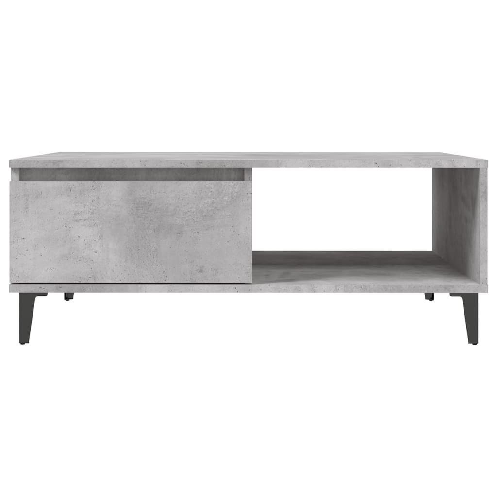 Salongbord betonggrå 90x60x35 cm konstruert tre