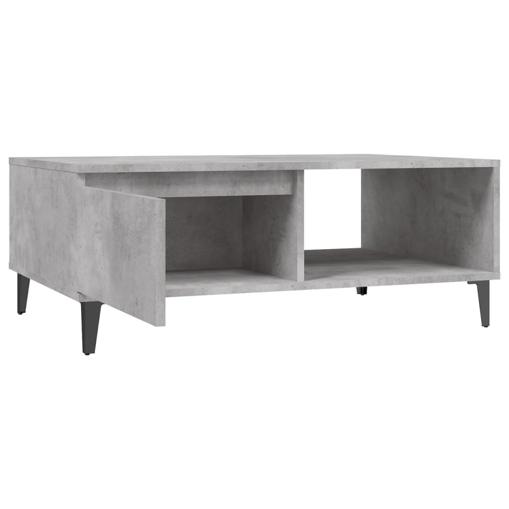 Salongbord betonggrå 90x60x35 cm konstruert tre