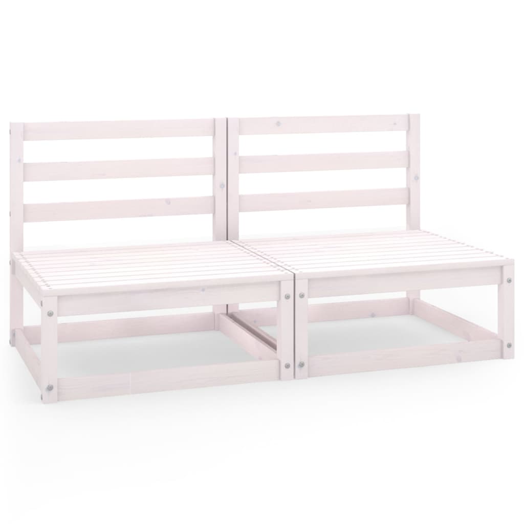 2-seters hagesofa hvit heltre furu
