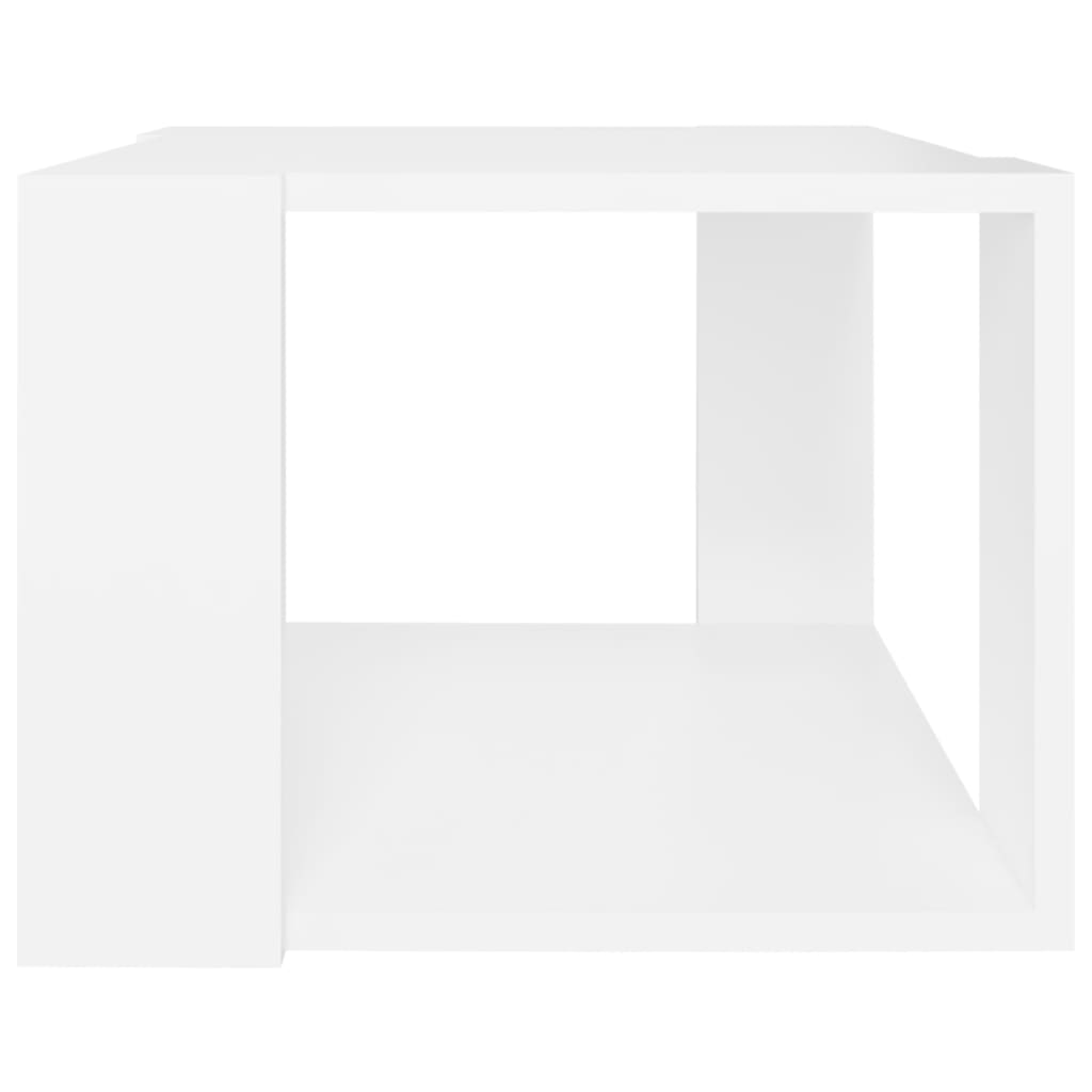 Salongbord hvit 40x40x30 cm konstruert tre