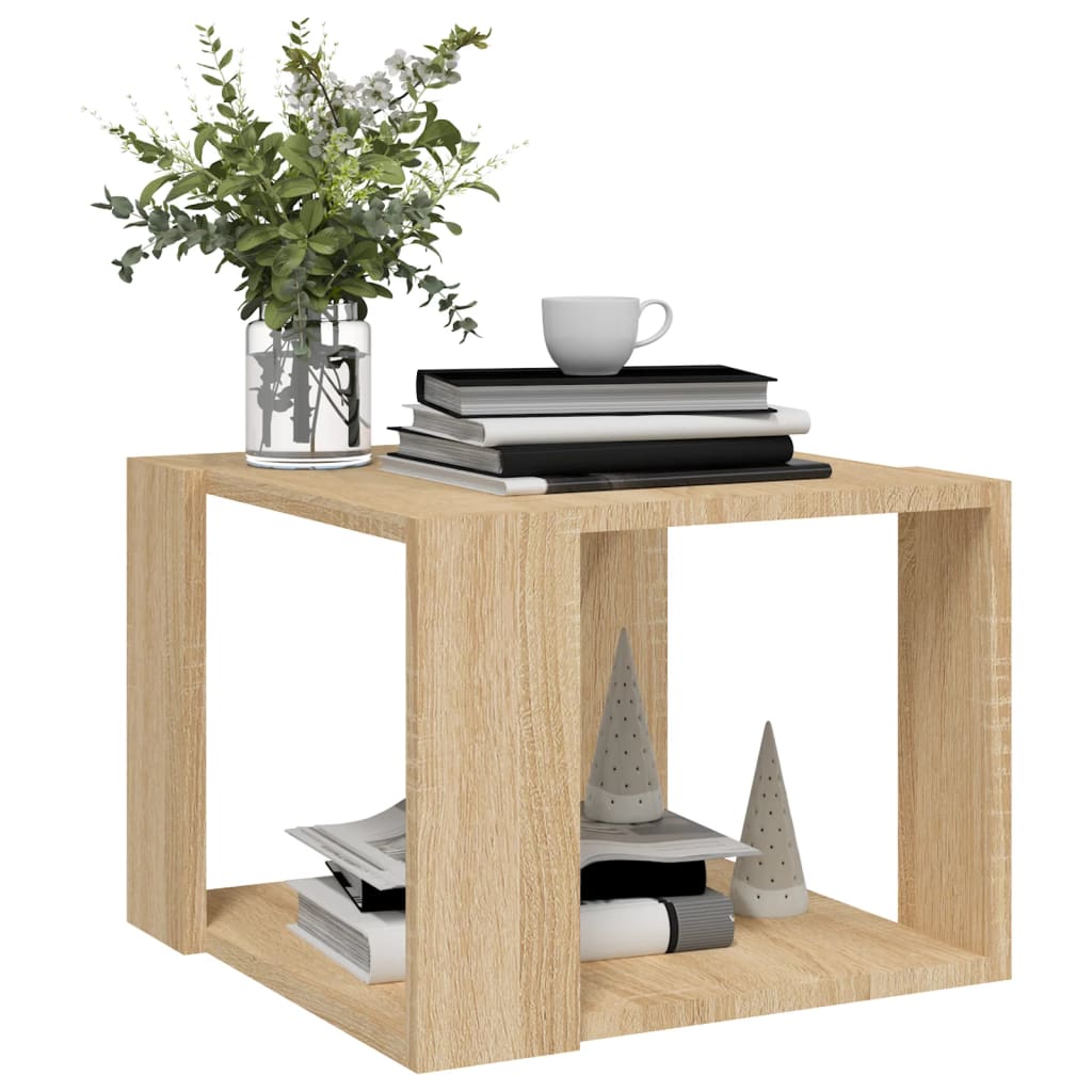 Salongbord sonoma eik 40x40x30 cm konstruert tre