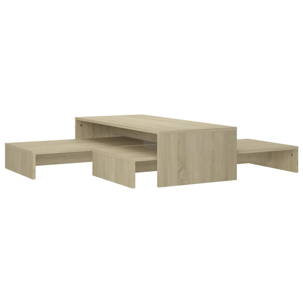 Stablebart bordsett sonoma eik 100x100x26,5 cm konstruert tre