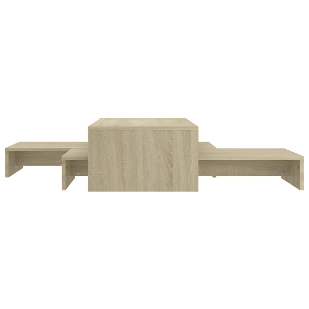 Stablebart bordsett sonoma eik 100x100x26,5 cm konstruert tre