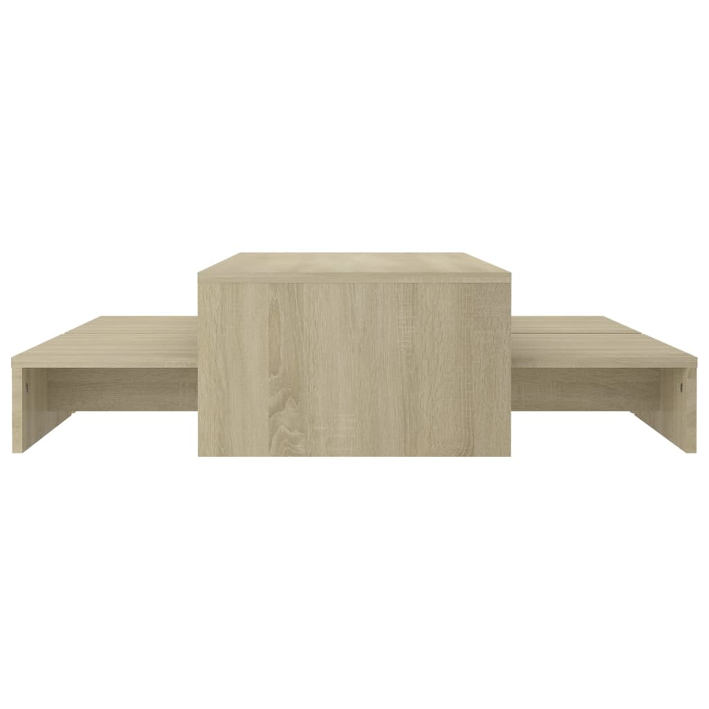 Stablebart bordsett sonoma eik 100x100x26,5 cm konstruert tre
