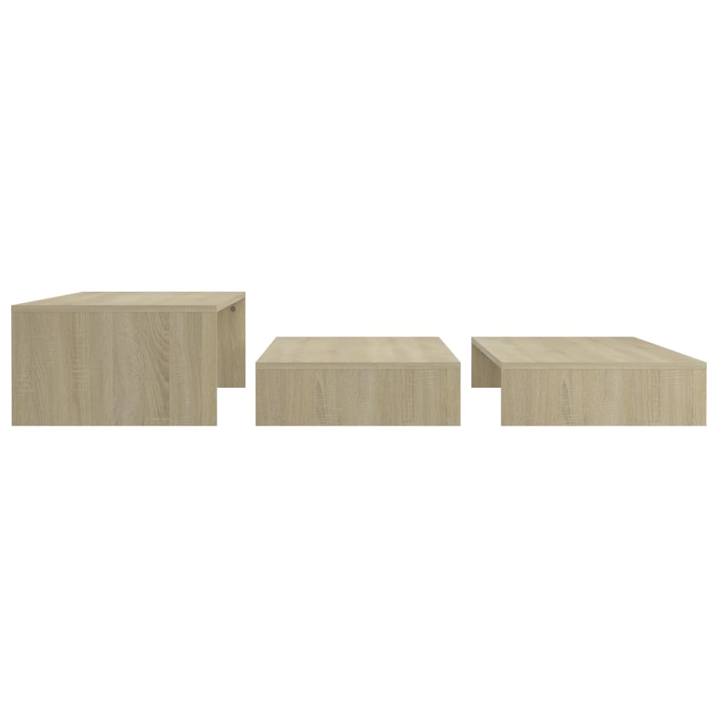 Stablebart bordsett sonoma eik 100x100x26,5 cm konstruert tre