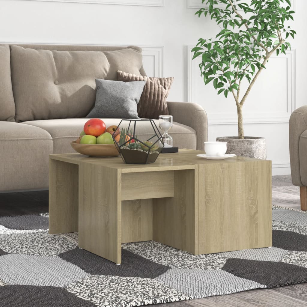 Salongbord 4 stk sonoma eik 33x33x33 cm konstruert tre