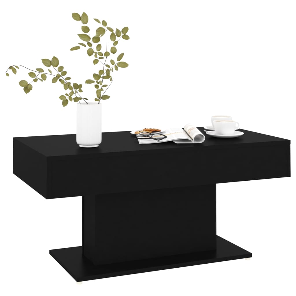 Salongbord svart 96x50x45 cm konstruert tre