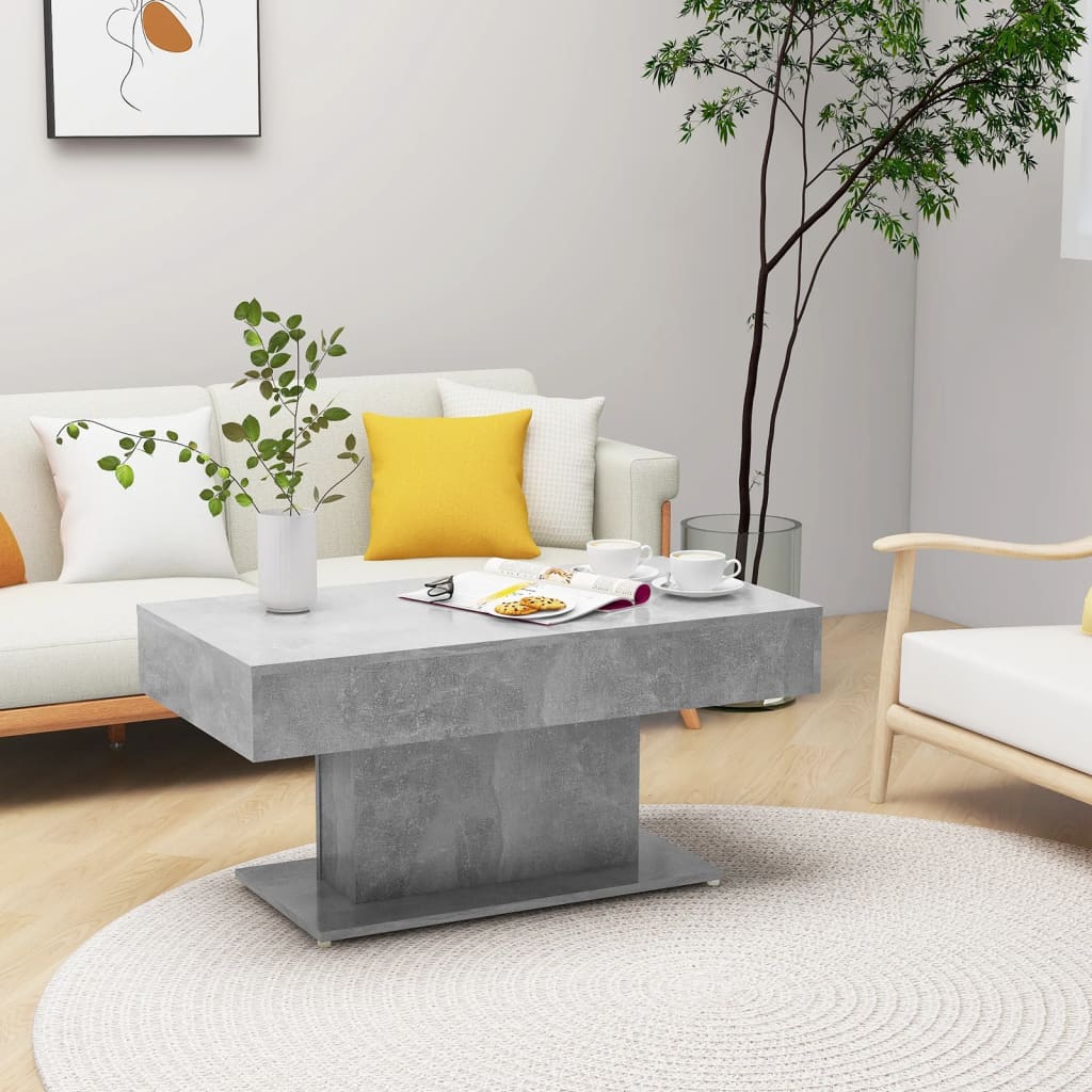 Salongbord betonggrå 96x50x45 cm konstruert tre