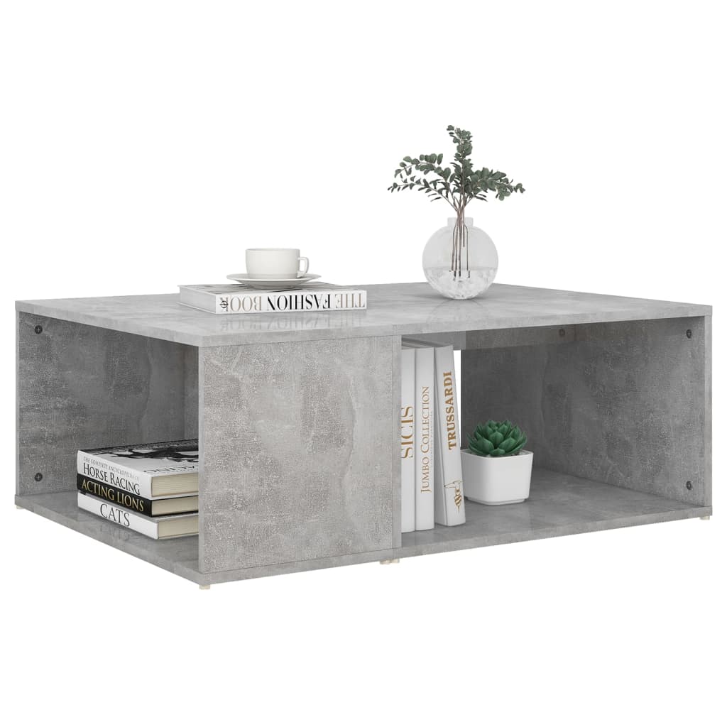 Salongbord betonggrå 90x67x33 cm konstruert tre