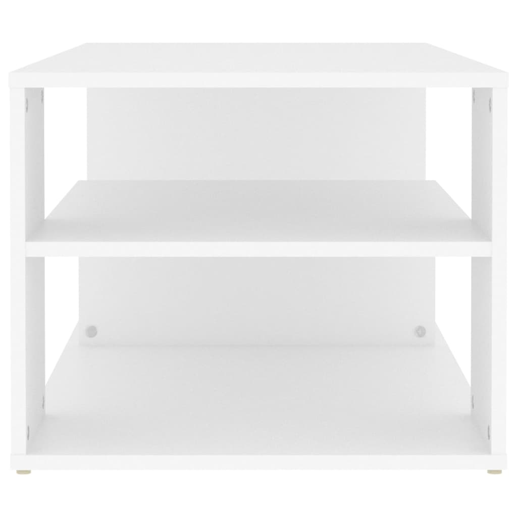 Salongbord hvit 100x50x40 cm konstruert tre