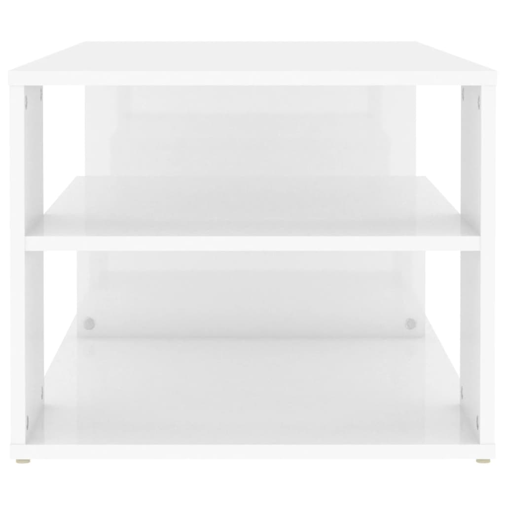 Salongbord høyglans hvit 100x50x40 cm konstruert tre