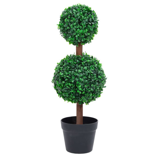 Kunstig buksbomplante med potte ballformet 60 cm grønn