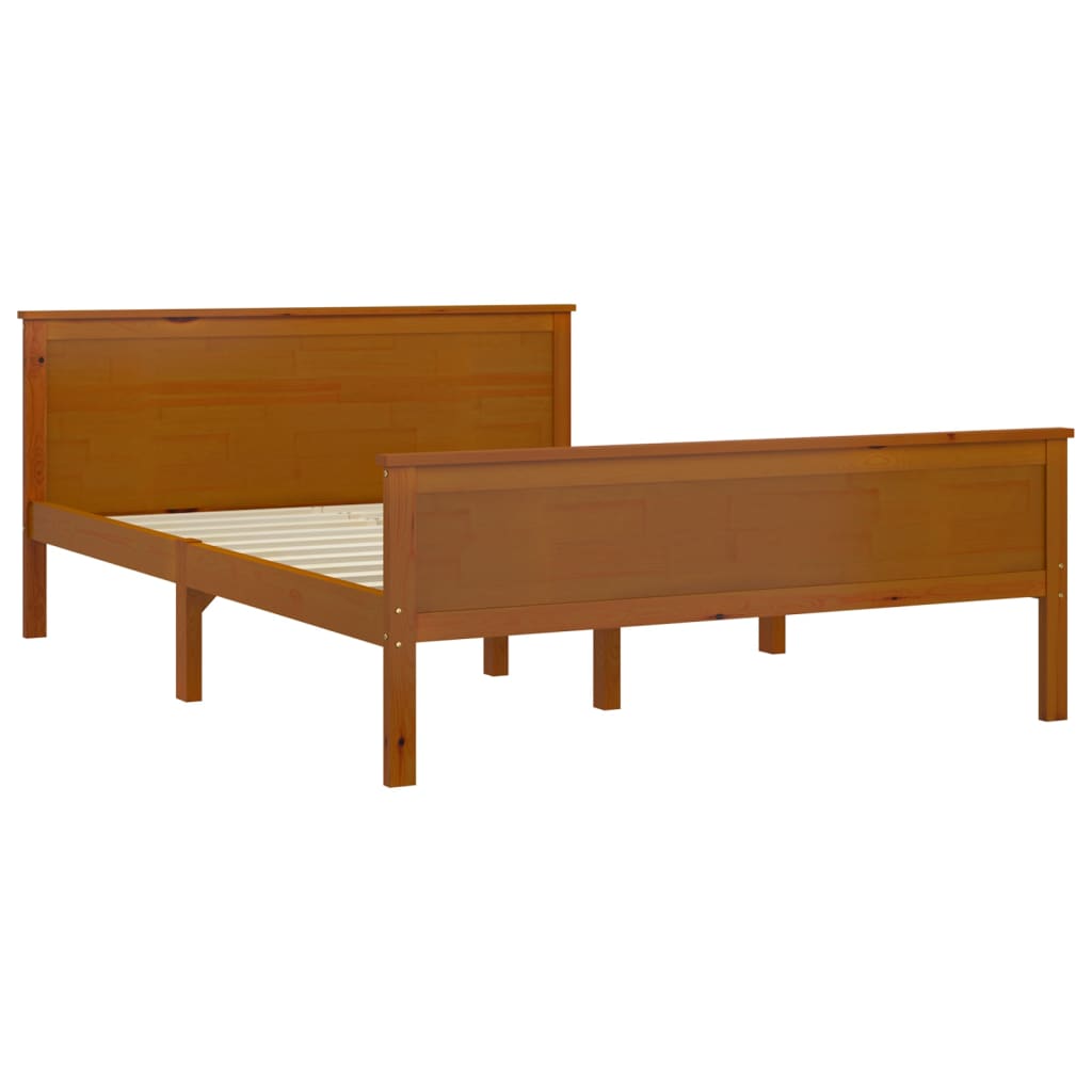 Sengeramme honningbrun heltre furu 140x200 cm