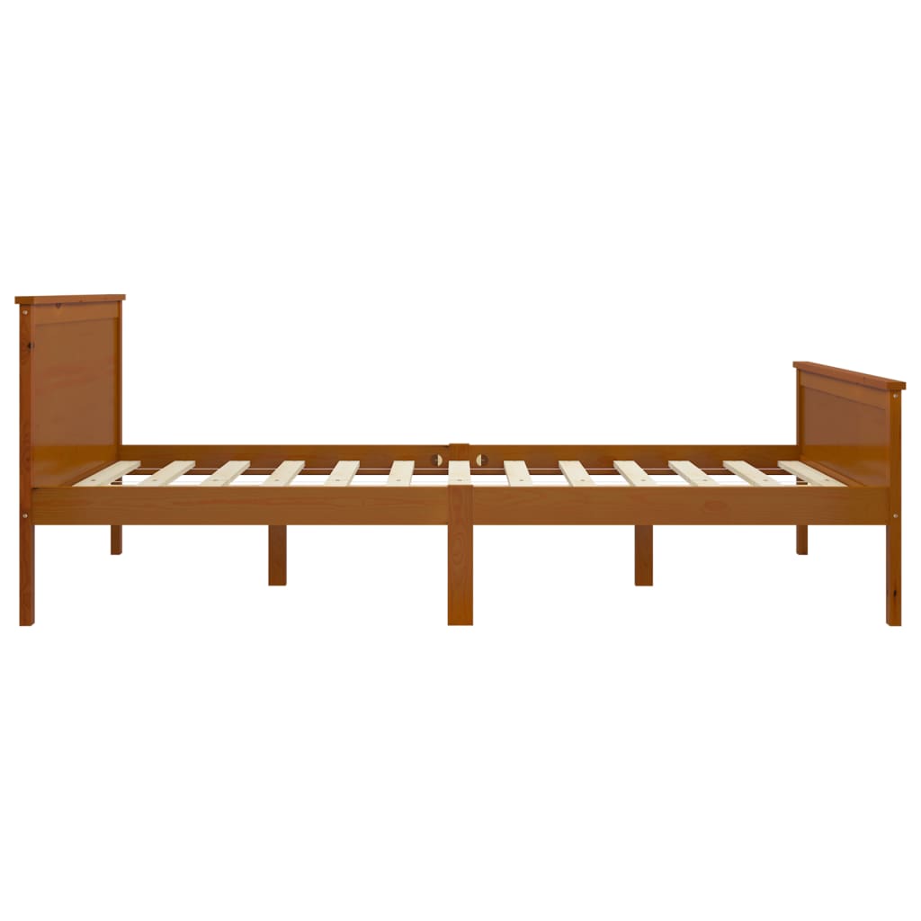 Sengeramme honningbrun heltre furu 140x200 cm