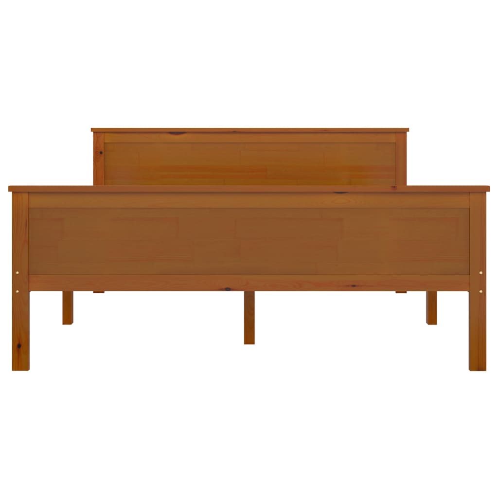 Sengeramme honningbrun heltre furu 140x200 cm
