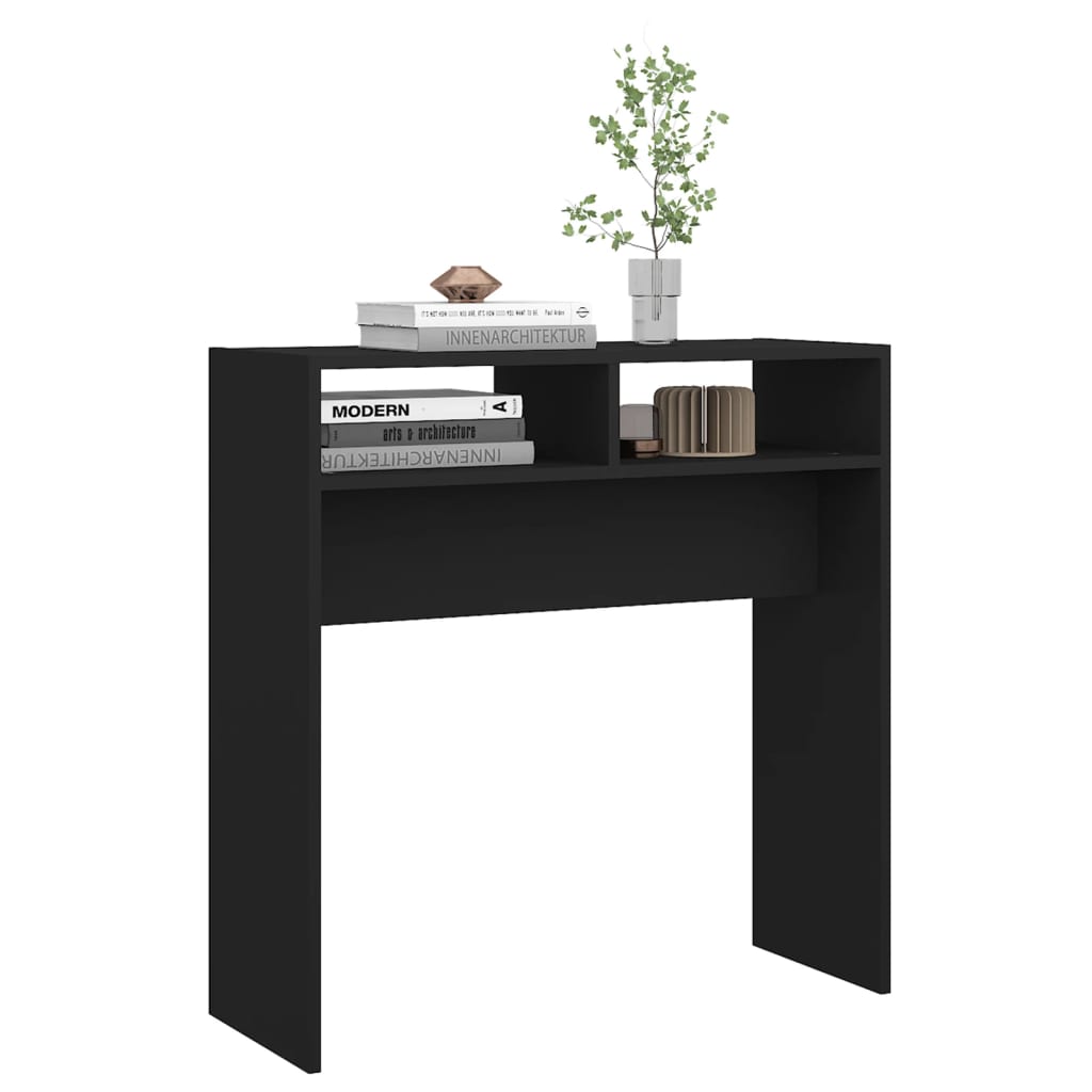 Konsollbord svart 78x30x80 cm konstruert tre