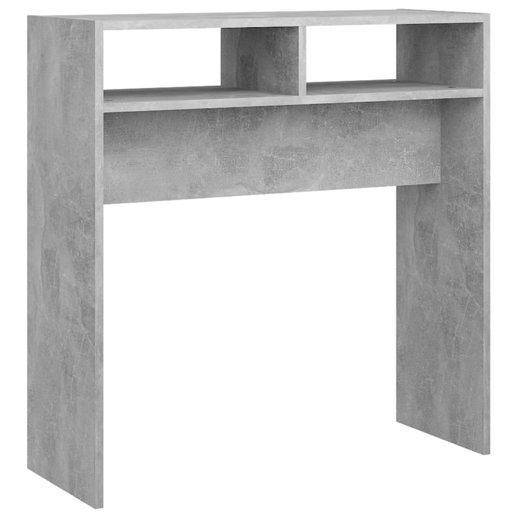 Konsollbord betonggrå 78x30x80 cm konstruert tre
