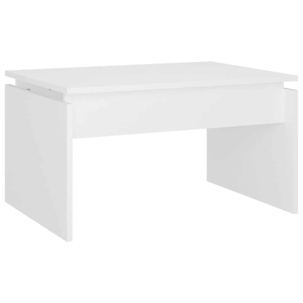Salongbord hvit 68x50x38 cm konstruert tre