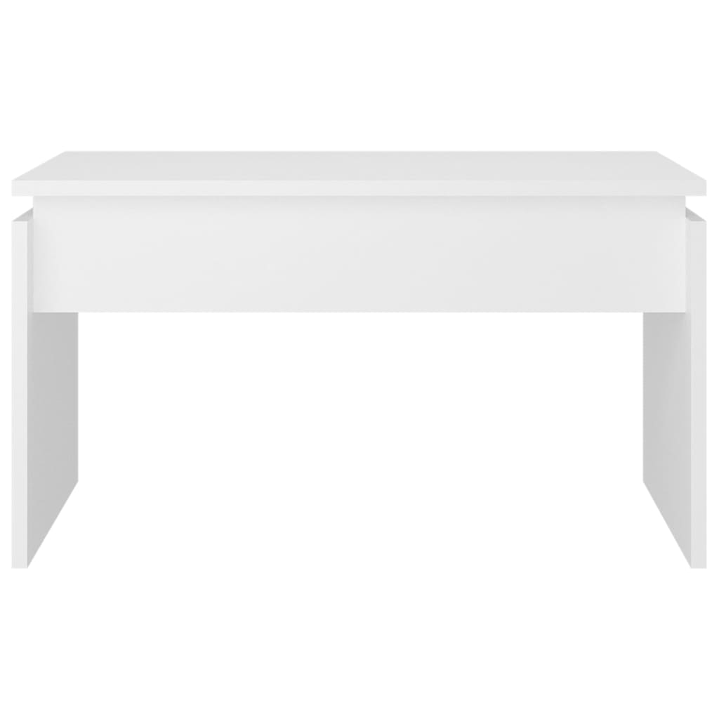 Salongbord hvit 68x50x38 cm konstruert tre