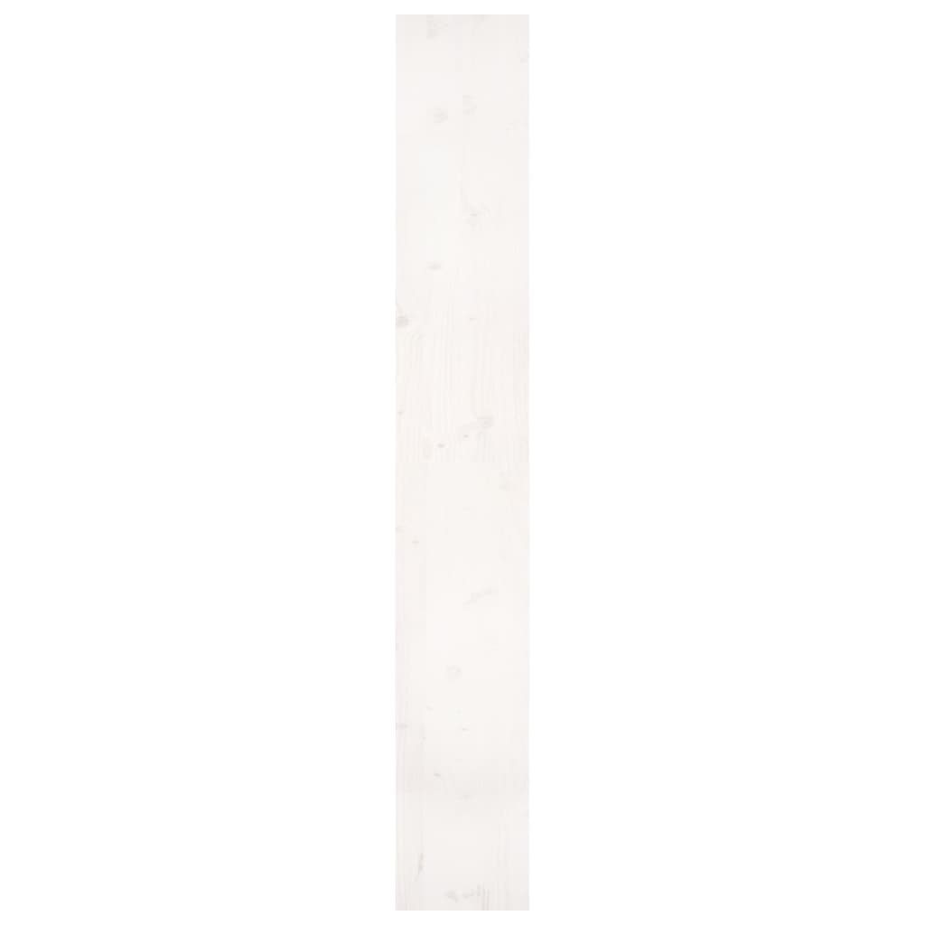 Bokhylle/romdeler hvit 80x30x199,5 cm heltre furu
