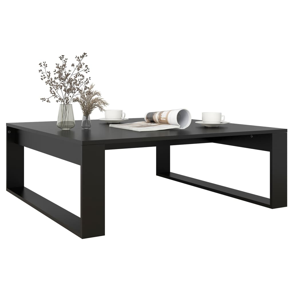 Salongbord svart 100x100x35 cm konstruert tre