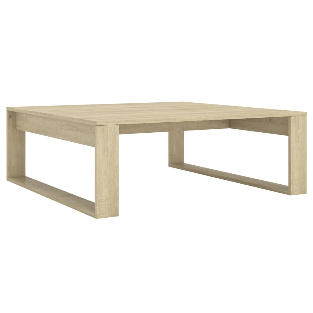 Salongbord sonoma eik 100x100x35 cm konstruert tre