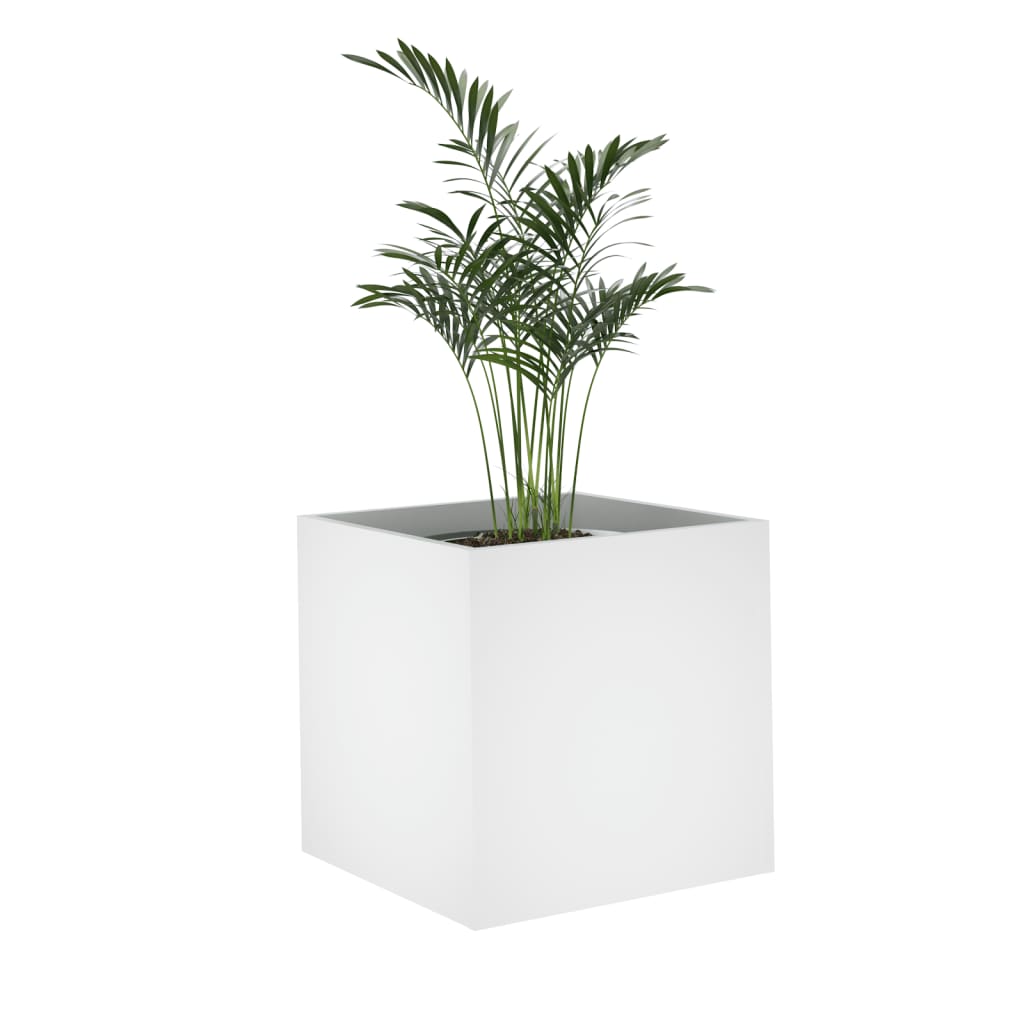 Plantekasse hvit 40x40x40 cm konstruert tre