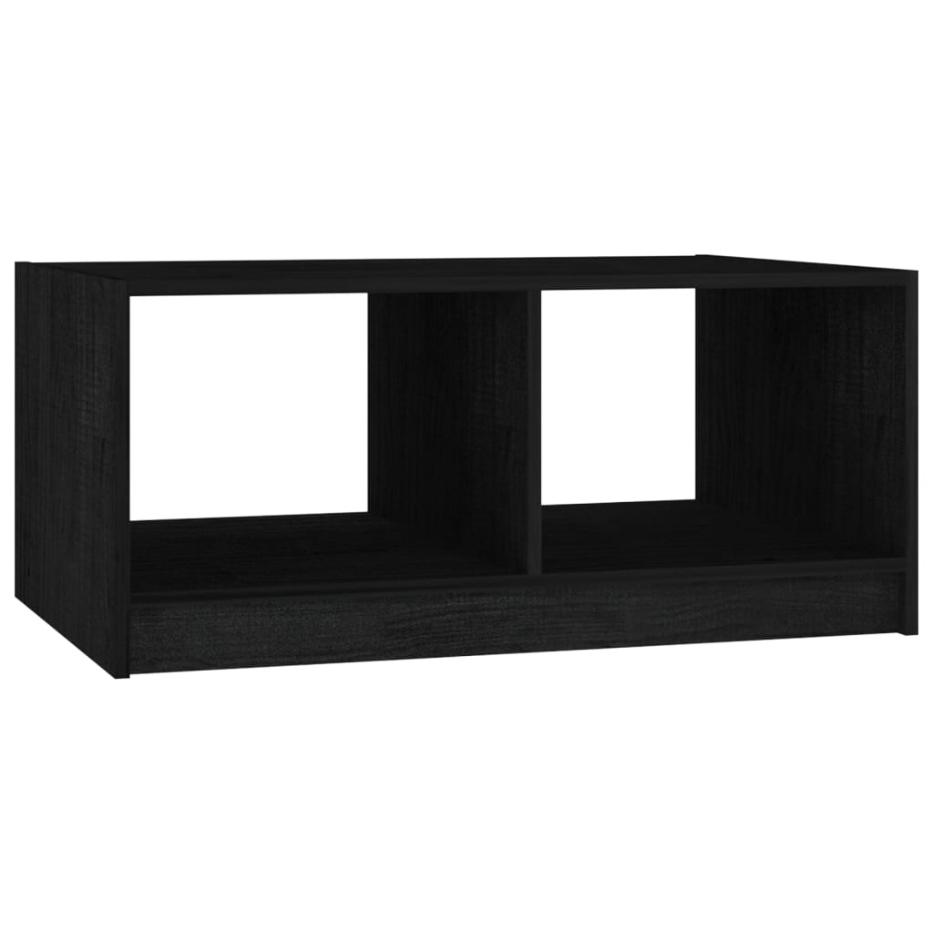 Salongbord 75x50x33,5 cm heltre furu svart