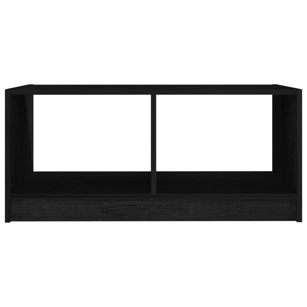 Salongbord 75x50x33,5 cm heltre furu svart