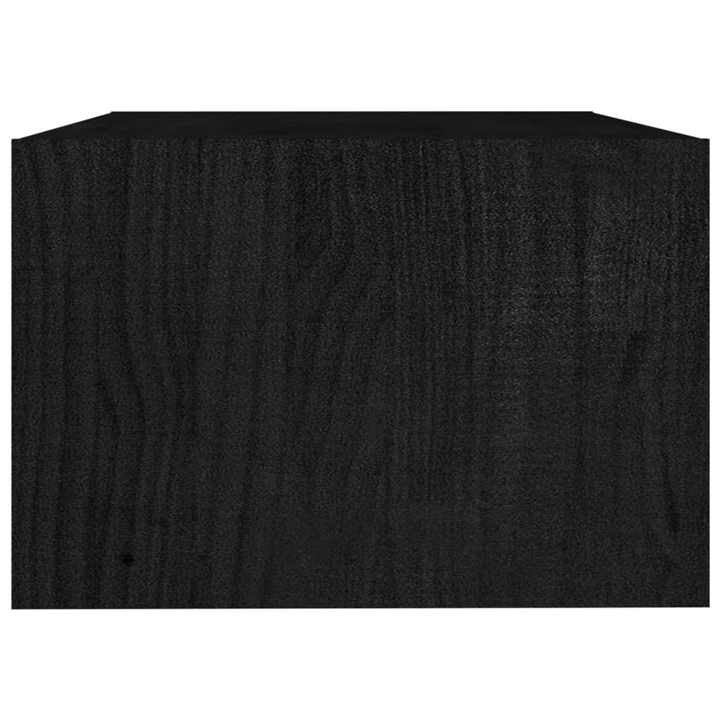 Salongbord 75x50x33,5 cm heltre furu svart