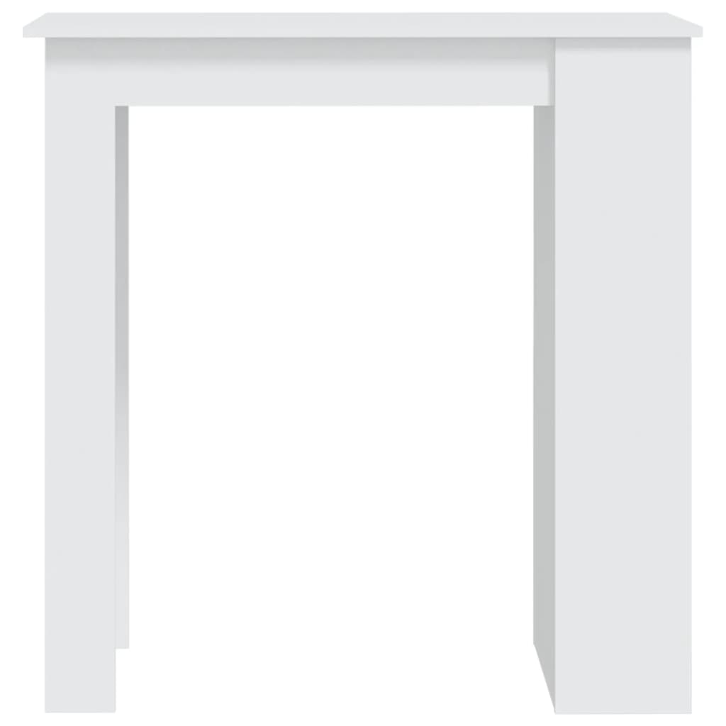 Barbord med oppbevaring hvit 102x50x103,5 cm konstruert tre