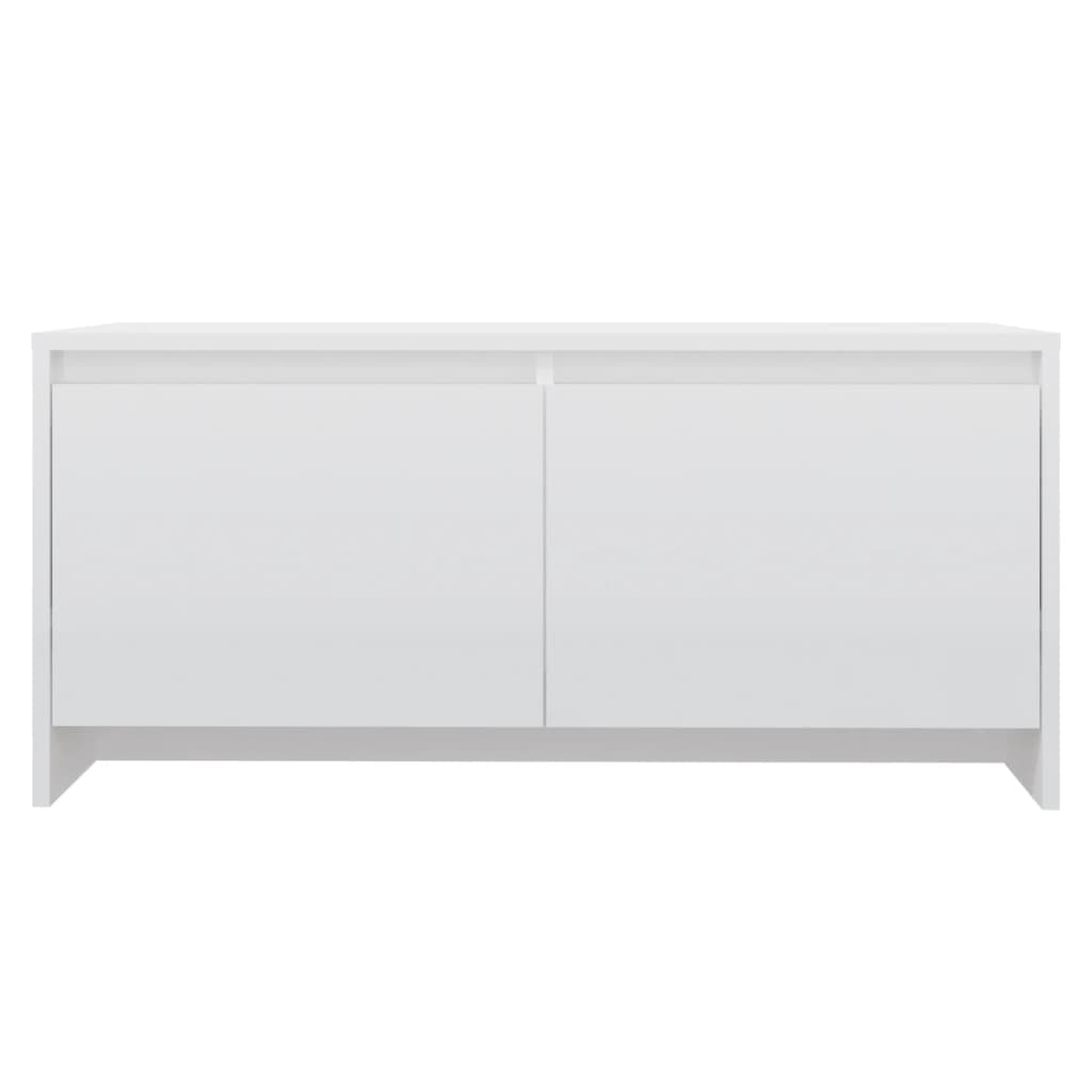 Salongbord høyglans hvit 90x50x41,5 cm konstruert tre