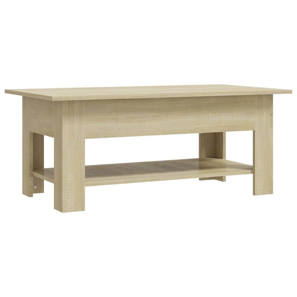 Salongbord sonoma eik 102x55x42 cm konstruert tre