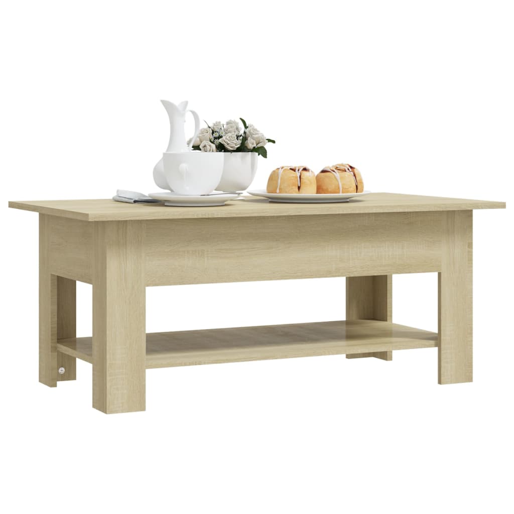 Salongbord sonoma eik 102x55x42 cm konstruert tre